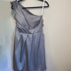 Jenny Yoo Collection Silver One-Arm Dress